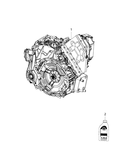 2018 Chrysler Pacifica Transmission / Transaxle Assembly Diagram 2