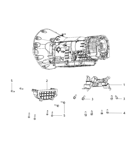 2010 Jeep Grand Cherokee INSULATOR-Transmission Support Diagram for 52124085AB