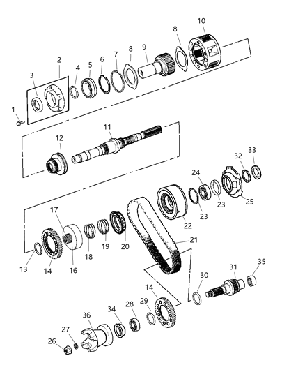 2004 Jeep Grand Cherokee Gear-SPROCKET Diagram for 5012315AA