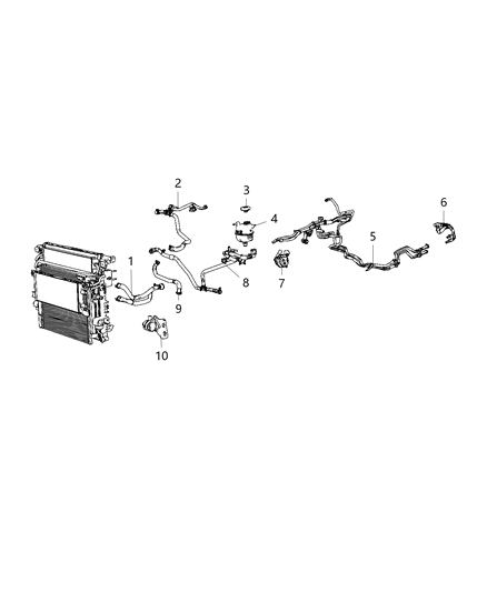 2019 Jeep Wrangler Auxiliary COOLANT Diagram for 68335906AB