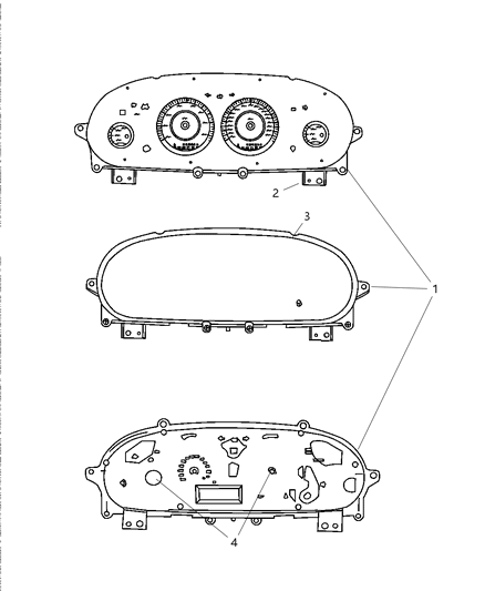 2006 Chrysler Sebring Cluster - Instrument Panel Diagram
