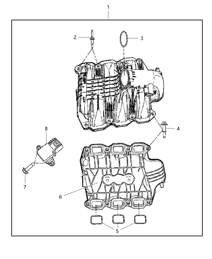 2012 Jeep Liberty Engine Intake Manifold Diagram for 53034181AD
