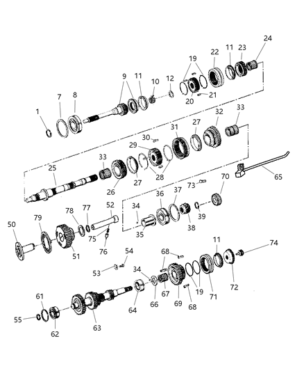 1997 Jeep Cherokee Retainer Diagram for 4897107AA