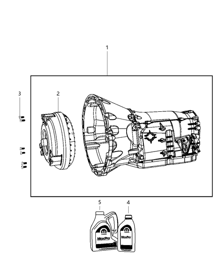 2009 Jeep Grand Cherokee Transmission / Transaxle Assembly Diagram 3