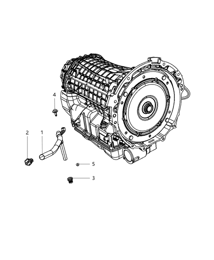 2010 Dodge Ram 1500 Oil Filler Tube & Related Parts Diagram 1
