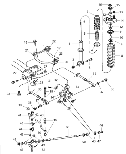 2000 Chrysler Sebring Link-Lateral Control Diagram for 4626904