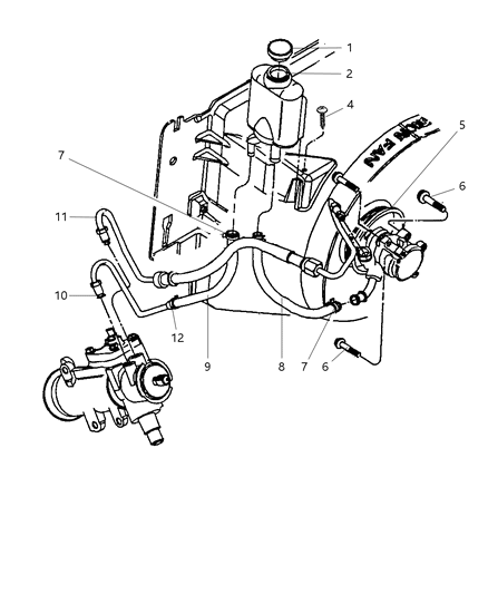 2006 Jeep Wrangler Pulley-Power Steering Pump Diagram for 53031722AA