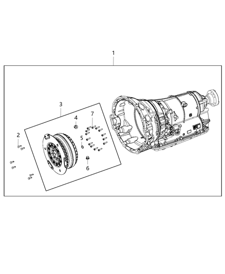 2015 Dodge Challenger Trans-With Torque Converter Diagram for 68268830AC