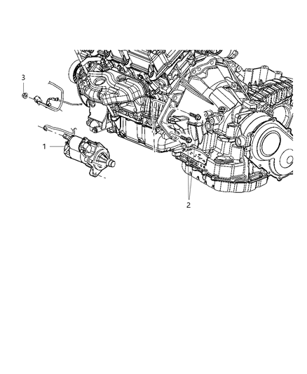 2013 Dodge Avenger Starter & Related Parts Diagram 2