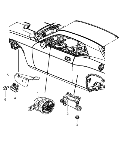 2012 Dodge Challenger Sensors - Steering & Suspension Diagram