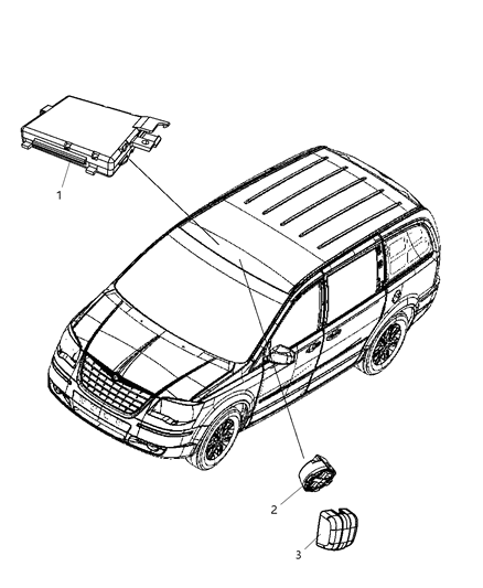 2013 Chrysler Town & Country Modules, Overhead Diagram
