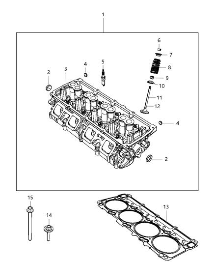 2013 Dodge Charger Head-Cylinder Diagram for 68086555AA