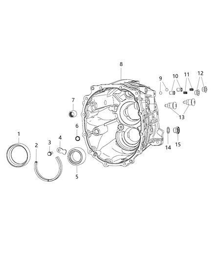 2020 Jeep Gladiator Rear Transmission Case Diagram for 68453722AA
