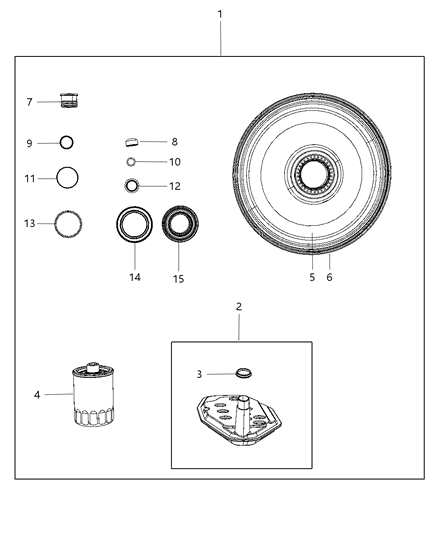 2011 Ram 3500 Seal And Shim Packages Diagram 1