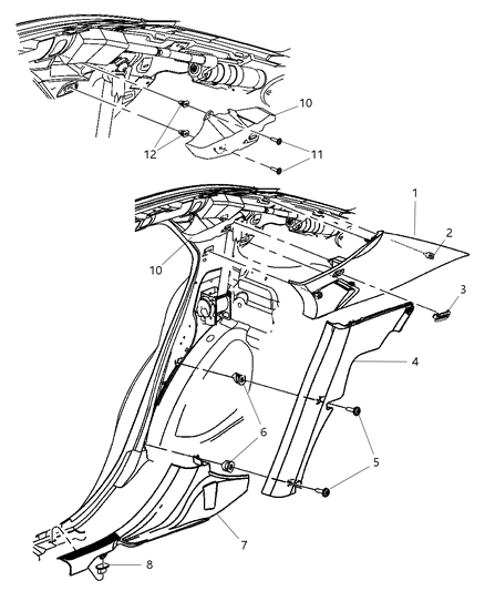 2006 Dodge Charger Support Diagram for 4784036AD