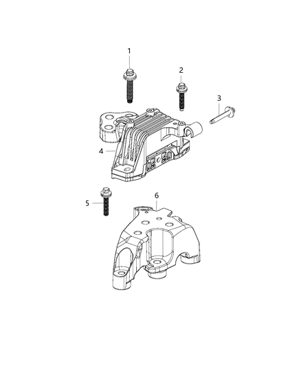 2021 Jeep Cherokee Engine Mounting Left Side Diagram 1