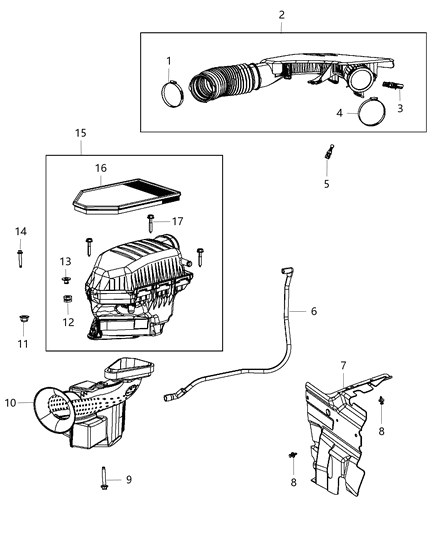 2011 Dodge Charger RESONATOR-Air Cleaner Diagram for 4861927AC
