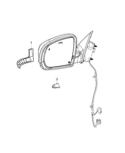 2021 Jeep Compass Lamps, Outside Mirror Diagram