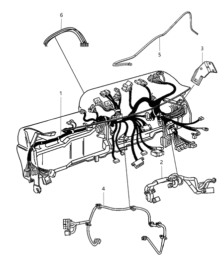 2012 Ram 2500 Wiring-Instrument Panel Diagram for 68084403AD