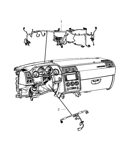 2008 Dodge Challenger Wiring-Instrument Panel Diagram for 4607822AE