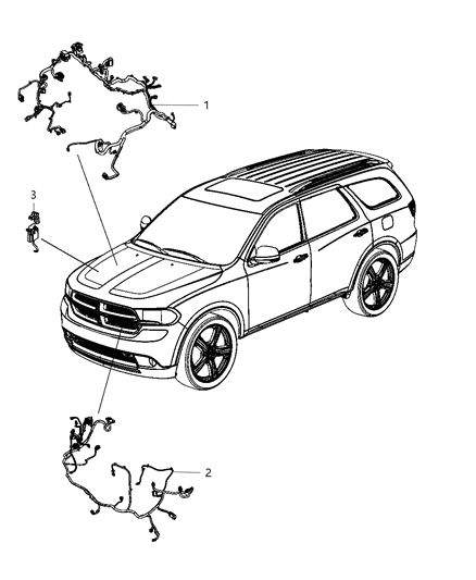 2012 Dodge Durango Wiring-Front End Module Diagram for 68083428AD