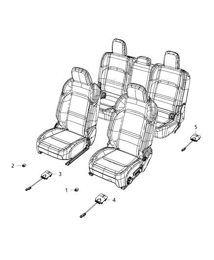2021 Jeep Wrangler Sensors, Seat Diagram