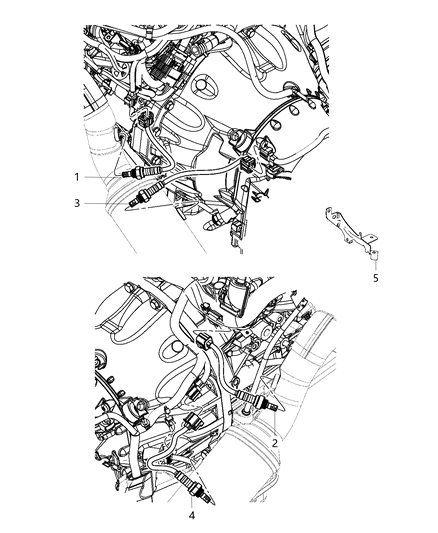 2015 Dodge Durango Oxygen Sensors Diagram 1
