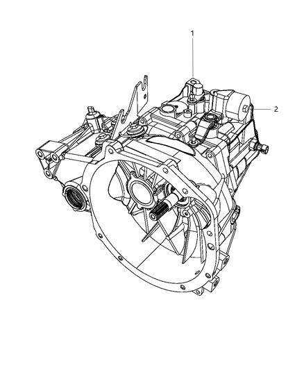 2008 Jeep Compass Transmission / Transaxle Assembly Diagram 2