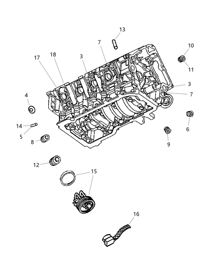 2006 Jeep Grand Cherokee Gasket Kit-Engine Lower Diagram for 5179684AA