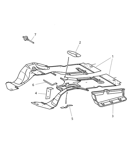 2002 Dodge Sprinter 3500 Pad-Side Step Diagram for 5104161AA