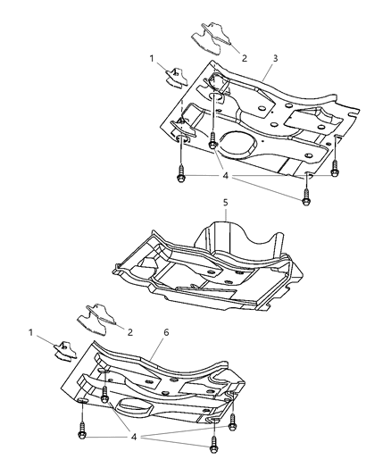 2006 Jeep Liberty Skid Plate, Front Axle Diagram