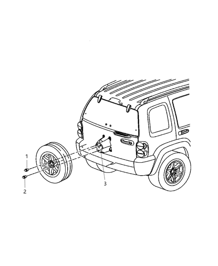 2007 Jeep Liberty Spare Tire Bracket Diagram