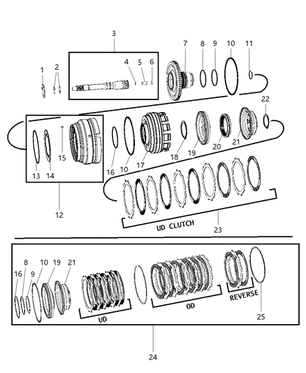 2009 Chrysler Aspen Input Clutch Assembly Diagram 1
