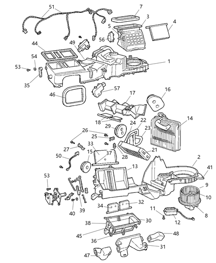 1999 Jeep Grand Cherokee DIAPHRAGM-Heater And A/C Unit Diagram for 5012759AA