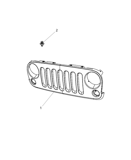 2013 Jeep Wrangler Grille Diagram
