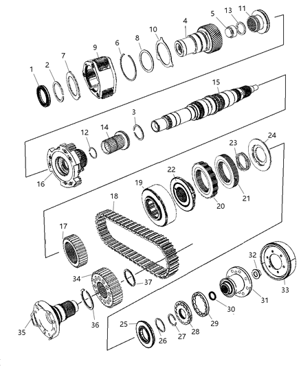 2010 Jeep Grand Cherokee SPROCKET-Transfer Case Diagram for 5143730AA