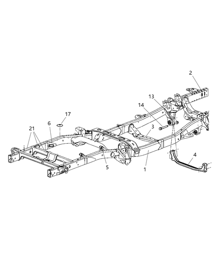 2003 Dodge Ram 1500 Frame-Chassis Diagram for 52020665AP