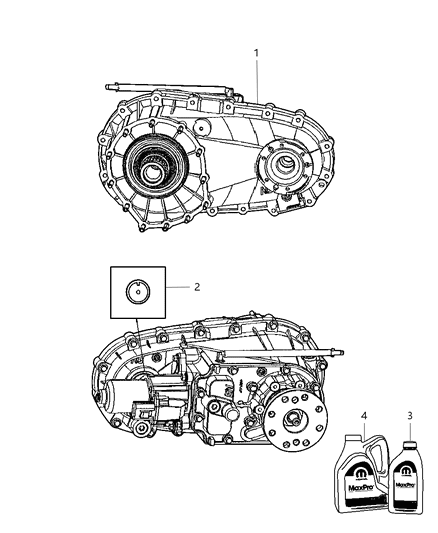 2009 Jeep Liberty Transfer Case Assembly & Identification Diagram 1