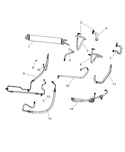 2010 Jeep Commander Clamp-Power Steering Hose Diagram for 52124091AA