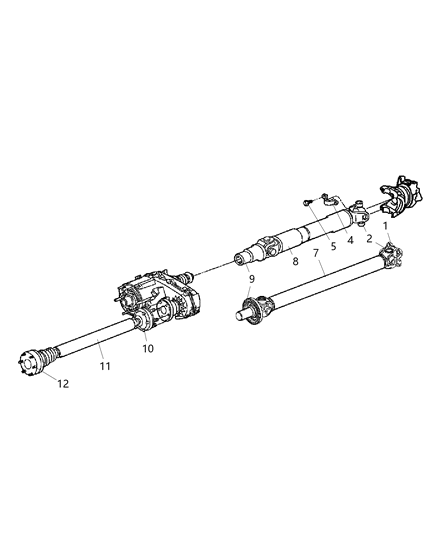 2004 Jeep Liberty Front Drive Shaft Diagram for 52111593AA