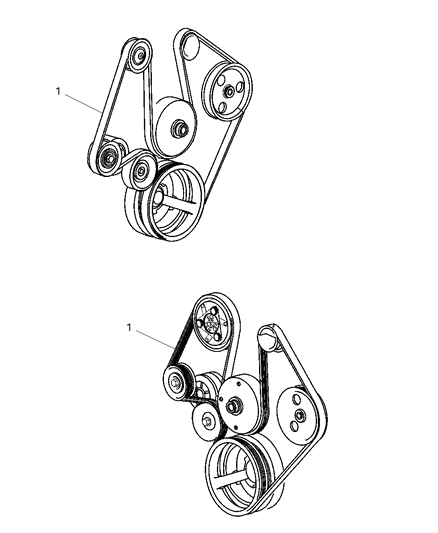 2007 Jeep Liberty Belt Accessory Drive Diagram for 53013905AB