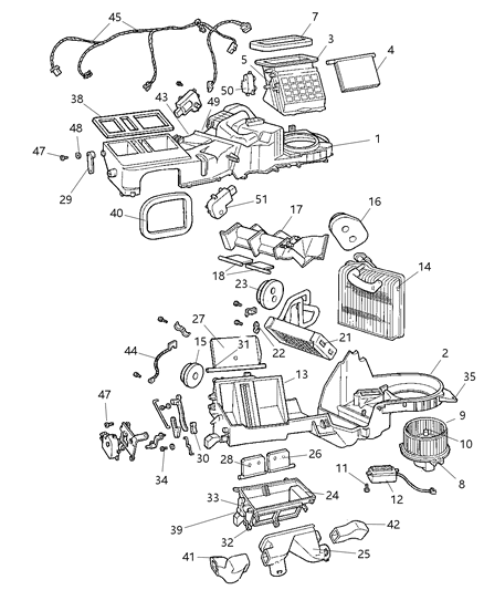 2000 Jeep Grand Cherokee Core-Heater Diagram for 5012691AC