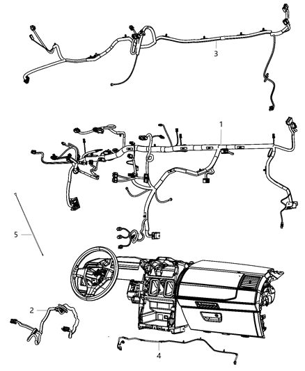 2012 Dodge Grand Caravan Wiring-Instrument Panel Diagram for 68095966AA