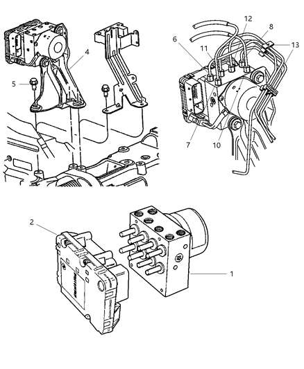 2005 Chrysler Town & Country Line-Junction Block To Valve Diagram for 4721052AA