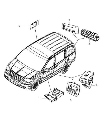 2012 Chrysler Town & Country Switch-Heated Seat Diagram for 68110968AA