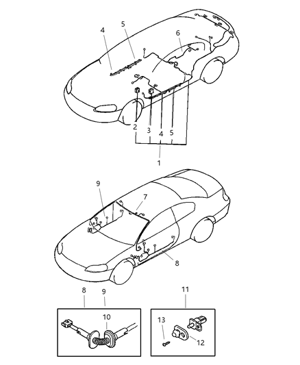 2003 Chrysler Sebring Wiring - Body & Accessories Diagram