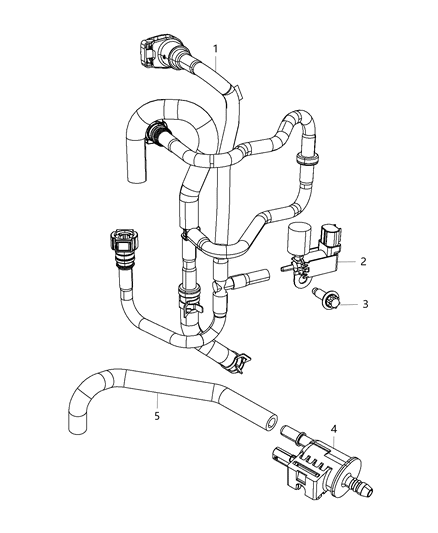 2014 Dodge Dart Emission Control Vacuum Harness Diagram