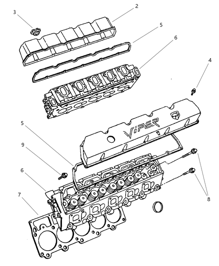 2001 Dodge Viper Cylinder Head Diagram