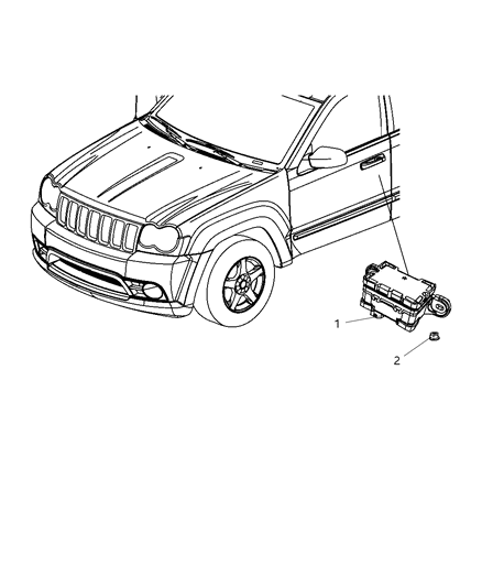 2009 Jeep Commander Sensors - Steering & Suspension Diagram