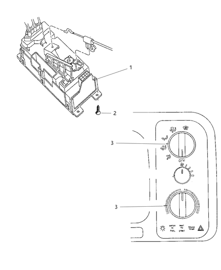 2000 Dodge Ram 1500 Controls Heater & A/C Diagram